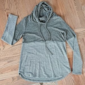 Pink Clover Gray Cowl Neck Sweater